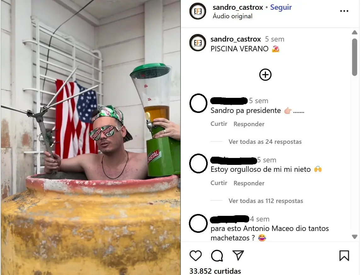 Neto de Fidel Castro exibe luxo e faz piadas sobre crise cubana nas redes sociais - Imagem do artigo original