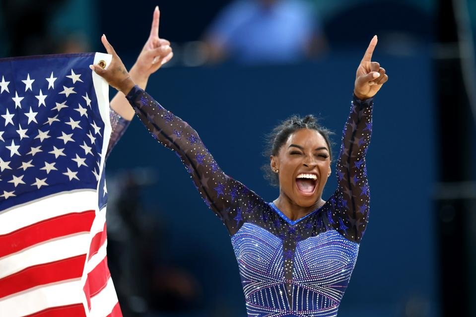 Simone Biles admite possibilidade de competir nos Jogos de Los Angeles-2028 - Imagem do artigo original