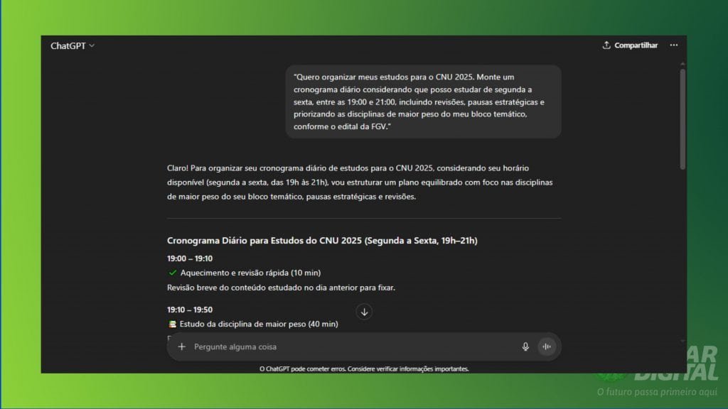 ChatGPT ganha espaço na preparação para o CNU 2025; confira 5 comandos úteis - Imagem do artigo original