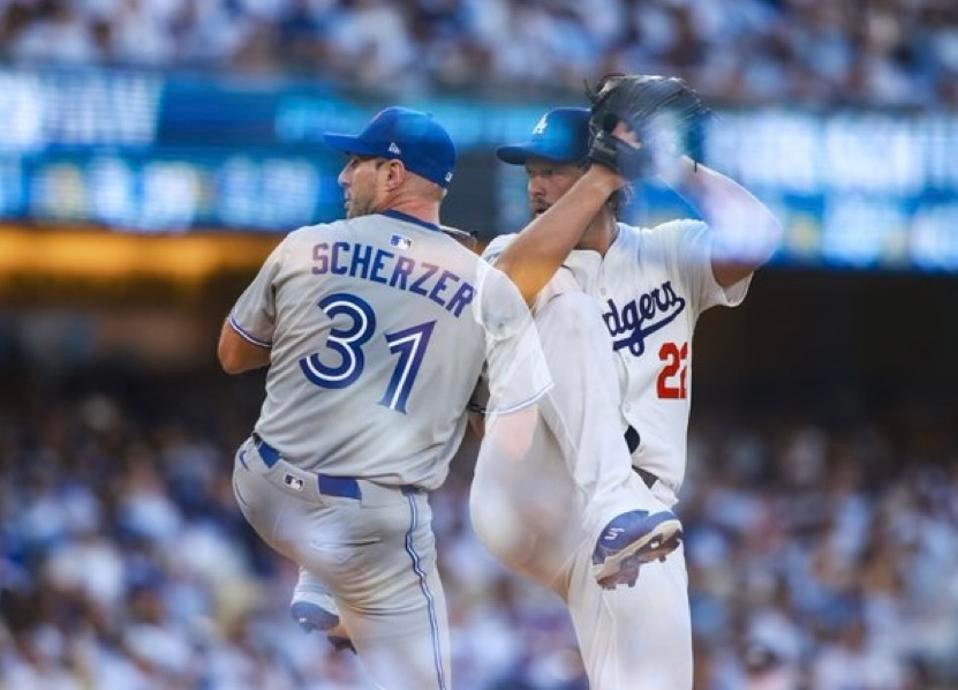 Kershaw e Scherzer se enfrentam 17 anos após primeiro duelo no Dodger Stadium - Imagem do artigo